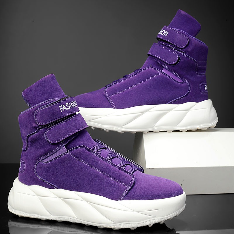 2026 Purple High Top Sneakers  - огляд і ціна Men Shoes Velcro