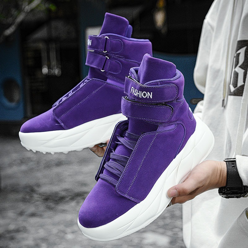 2026 Purple High Top Sneakers  - огляд і ціна Men Shoes Velcro