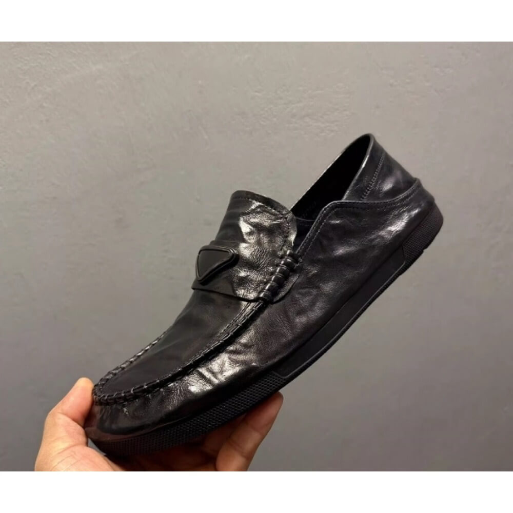 Handcrafted Black Leather Driv - огляд і ціна Men'S Shoes Drivers