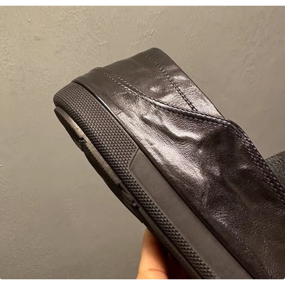Handcrafted Black Leather Driv - огляд і ціна Men'S Shoes Drivers